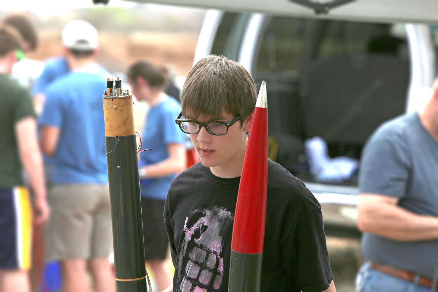 Picture of youth from Community-as-lab's Rocketry Club