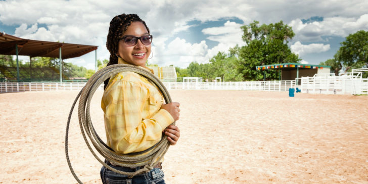 Amaya gives her best effort, in rodeo and in life