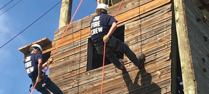 Boys Ranch Junior Fire Crew learns high-angle rope rescue techniques