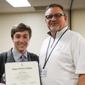 Boys Ranch youth, Kadan, receives DAR Good Citizen Award