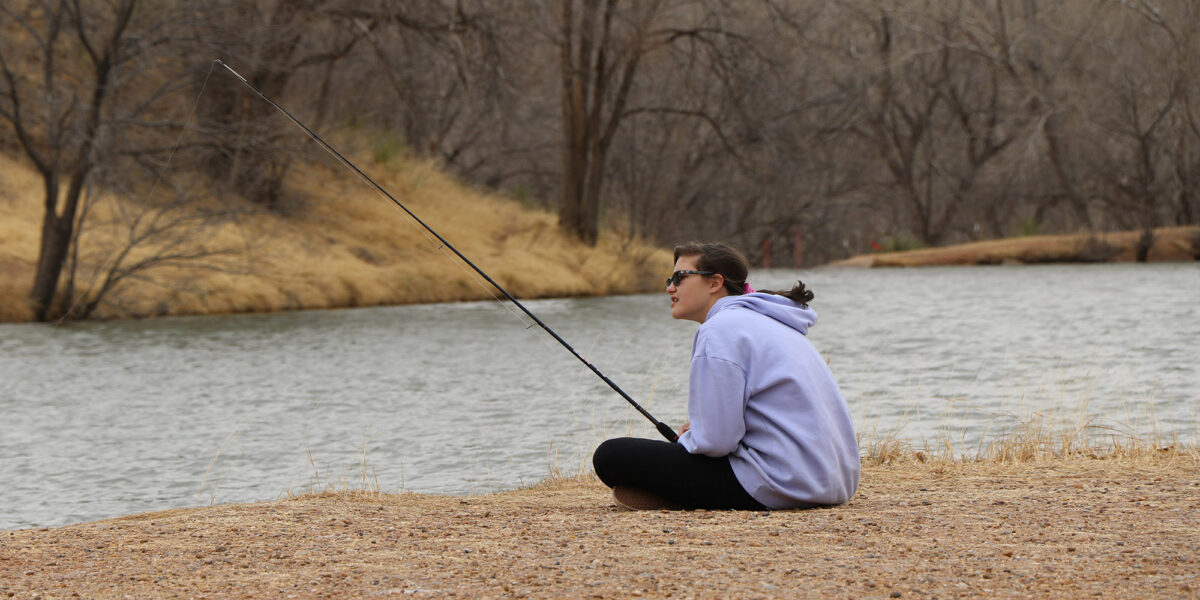 girls fishing