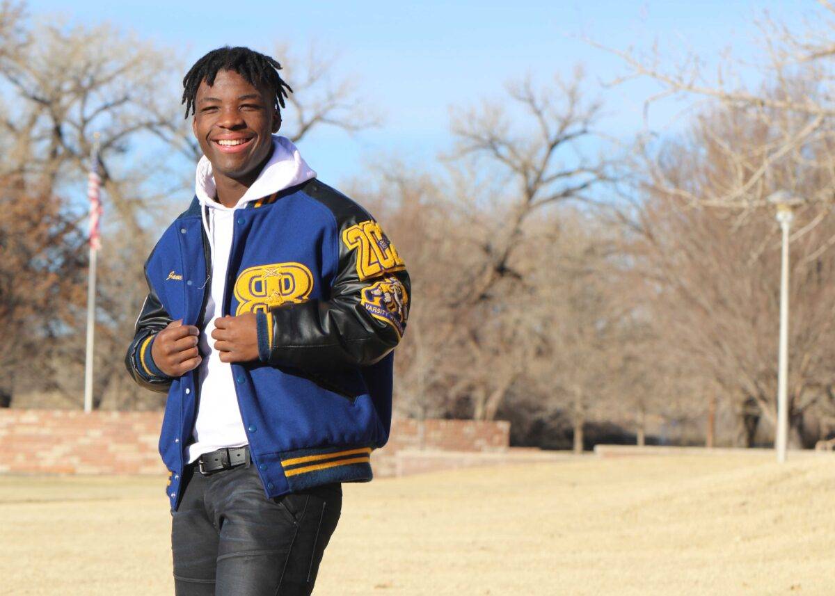 Jaay earned his letter jacket wrestling and playing football.