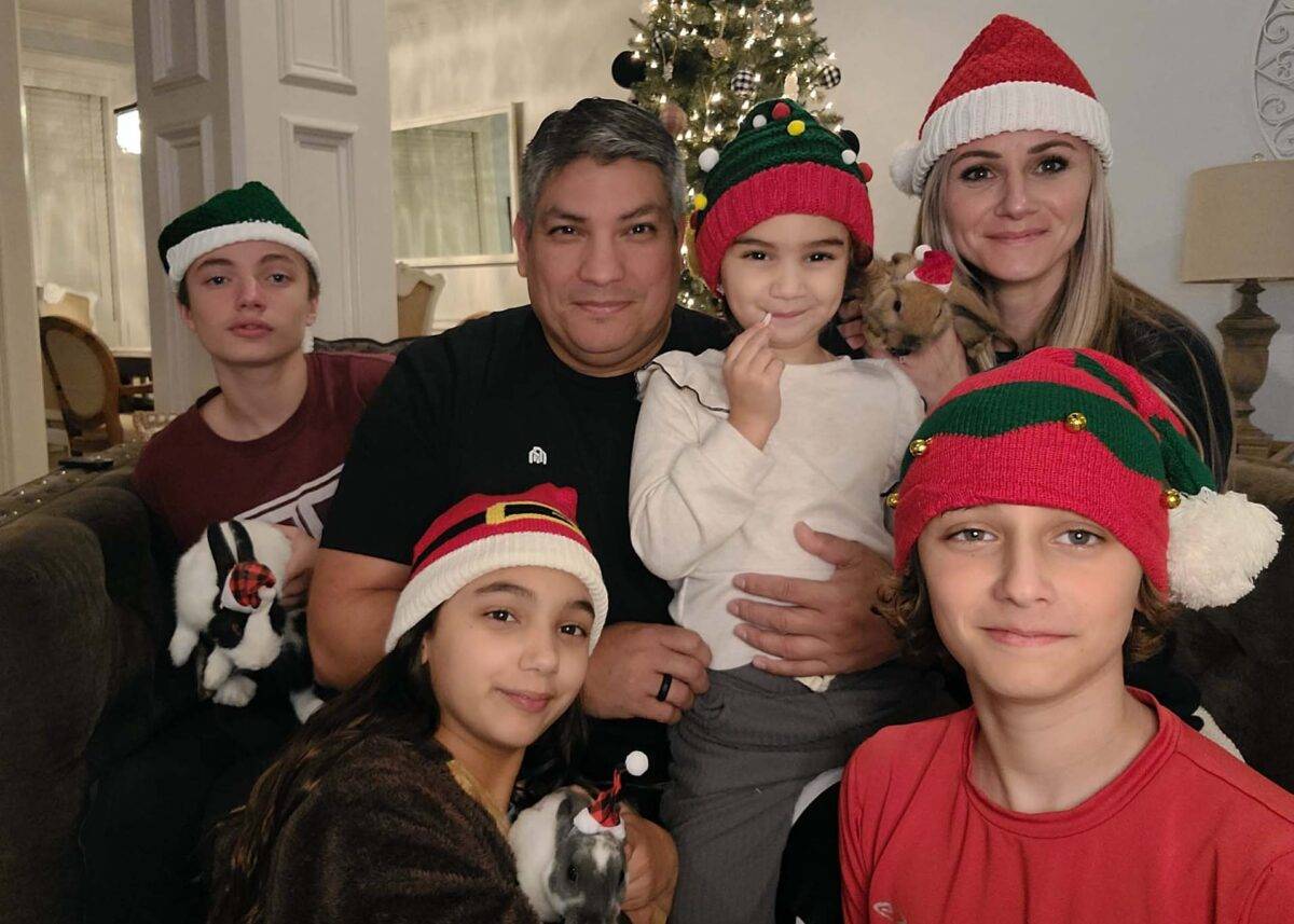 Roy's family at Christmas 2022