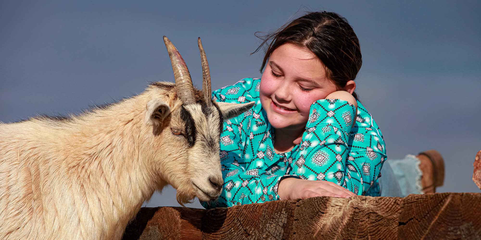 Alexis and a goat