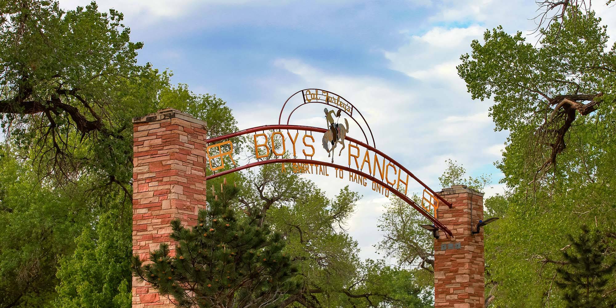 The entrance arch at Cal Farley's Boys Ranch